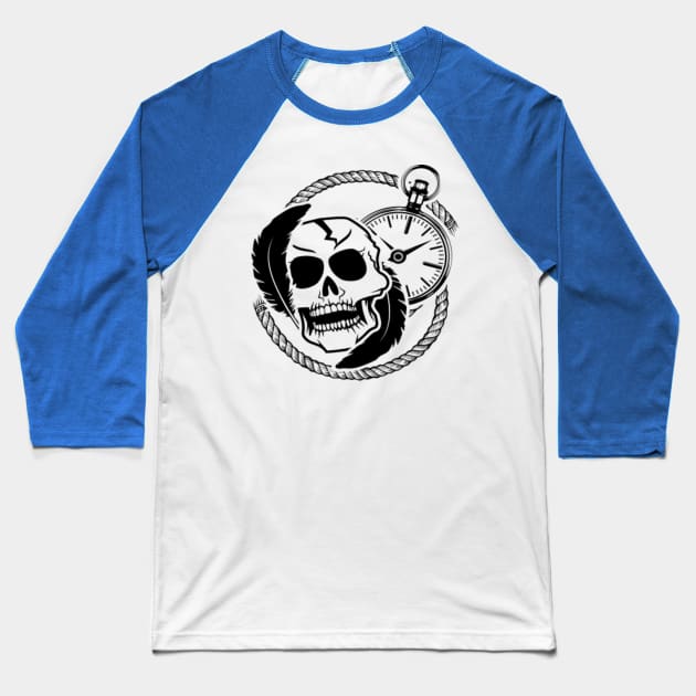 Memento Mori Skull Baseball T-Shirt by A-Buddies